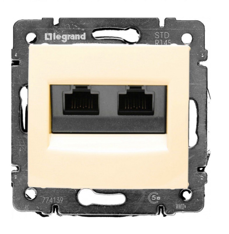 LEGRAND CAT5 ÇIXIŞ 2-LI RJ45 BEJ 774139