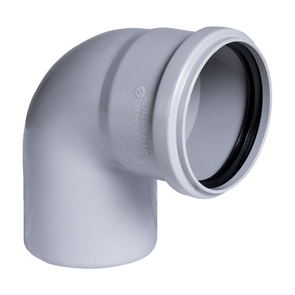 DİRSƏK HİLL FAN (KANALİZASİYA) 90° 75 MM