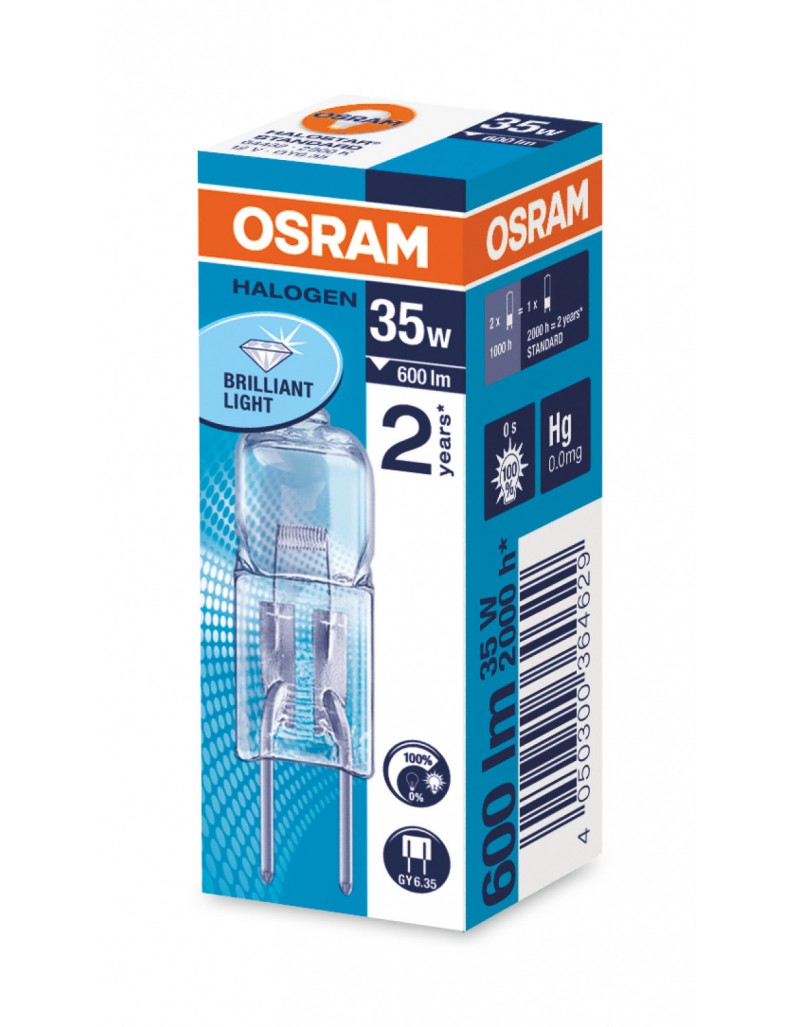 LAMPA OSRAM HALOSTAR STANDARD 64432 12V 35VT GY6.35 630LMN 2900K