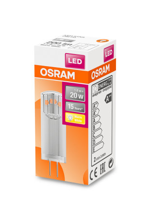 OSRAM LAMP LED P PIN 20 1.8W 12V 200LMN 2700K G4