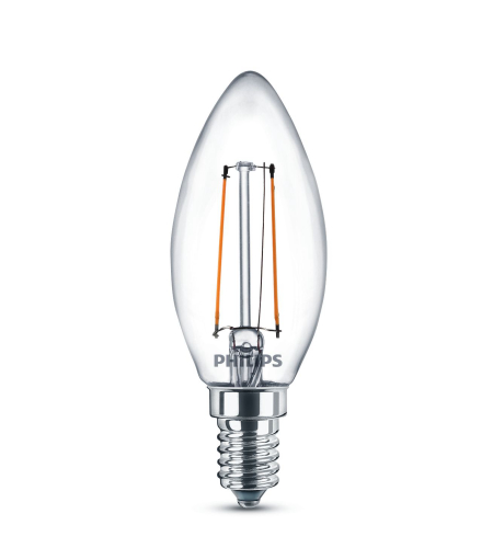 PHILIPS LAMP LED 4-40W/830 E14 B35 FILAMENT YELLOW