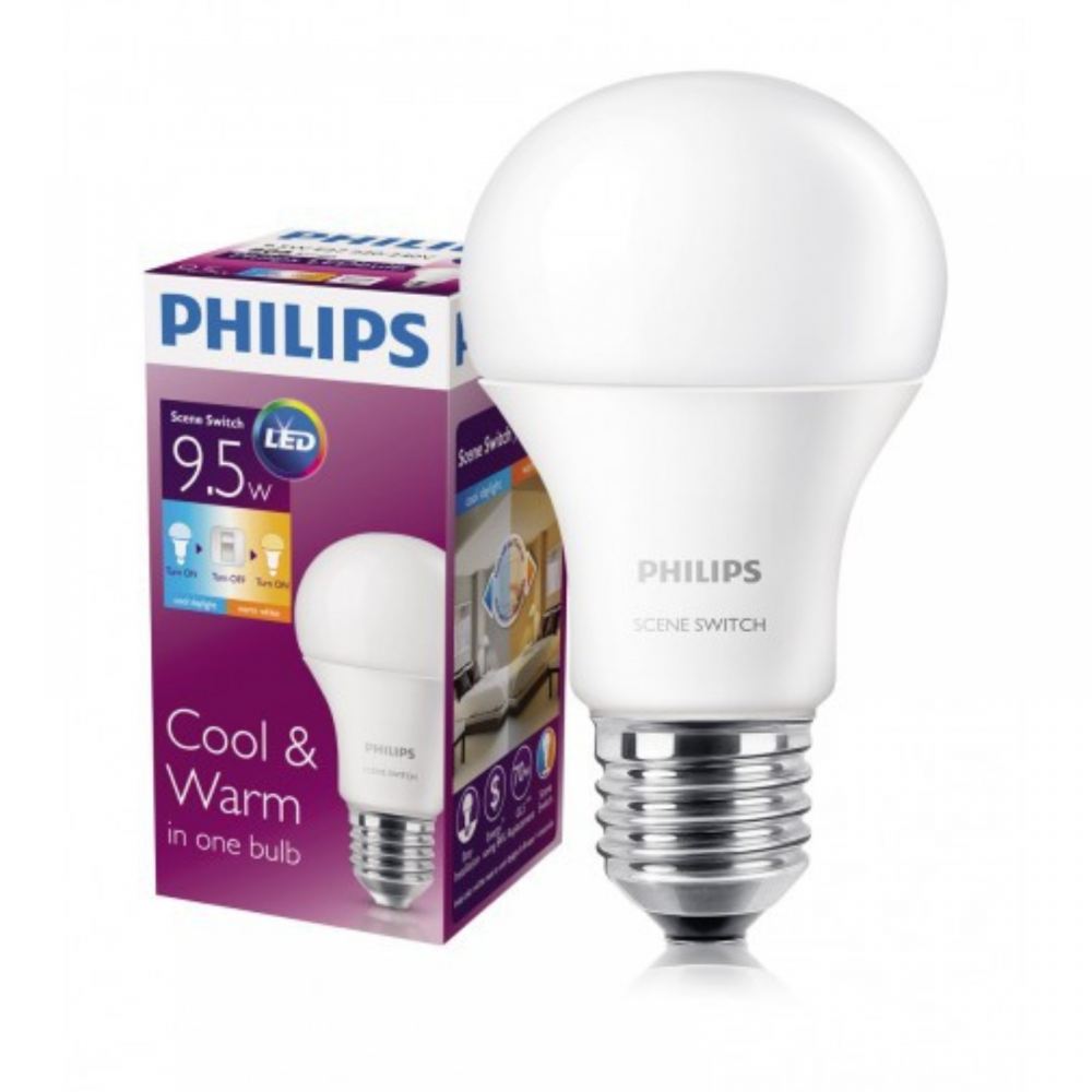 PHILIPS LAMP 9.5W E27 3000K/6500K A60 LED
