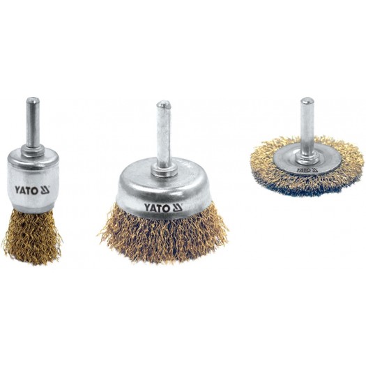 YATO YT-4755 CUP BRUSH WITH SHAFT SET