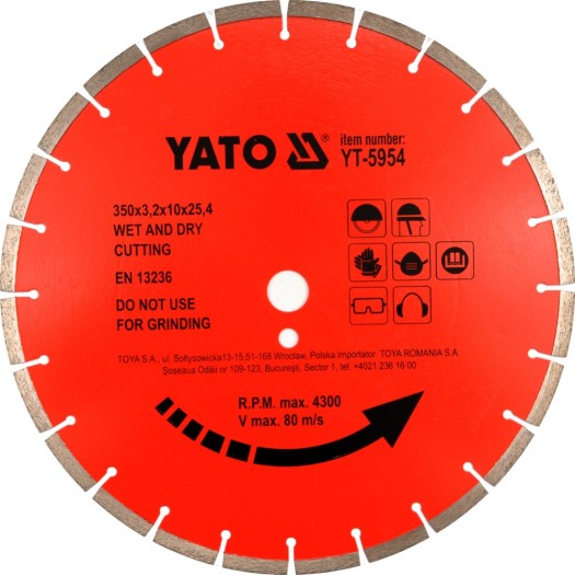 YATO YT-5955 DIAMOND FOR CONCRETE Knife 400X25.4 mm