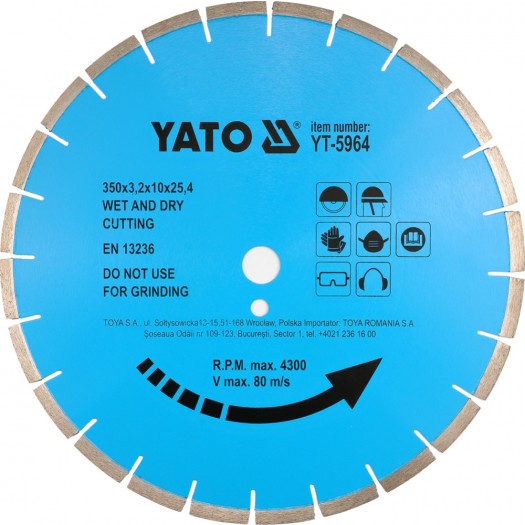 YATO YT-5963 STONE DIAMOND Knife 300X25.4 mm