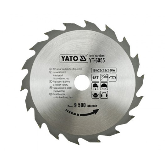 YATO YT-6055 TCT CIRCULAR SAW FOR WOOD CUTTING Blade 160X18X20 mm