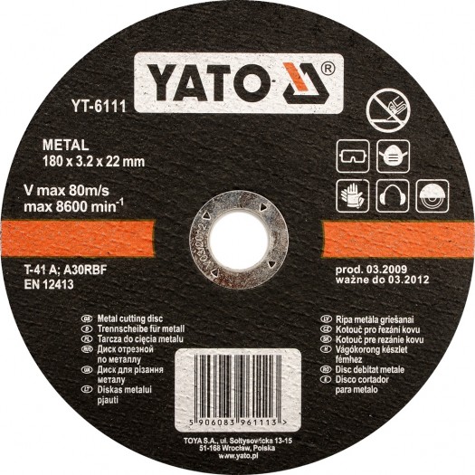 YATO YT-5922 METAL CUTTING DISK