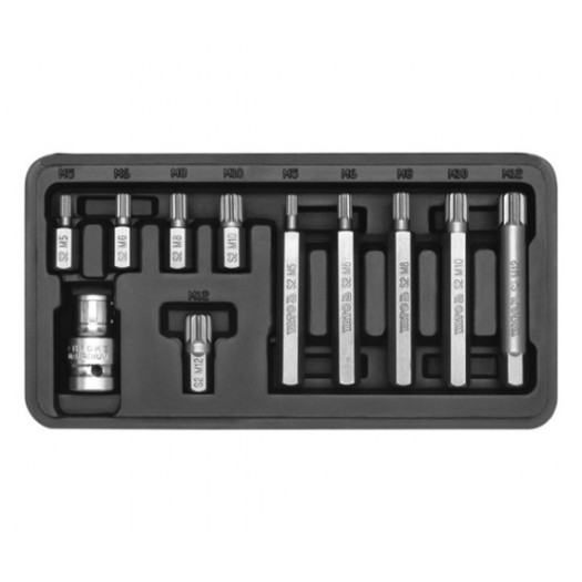 YATO YT-0415 Screwdriver BIT set SPLINE 11 pieces