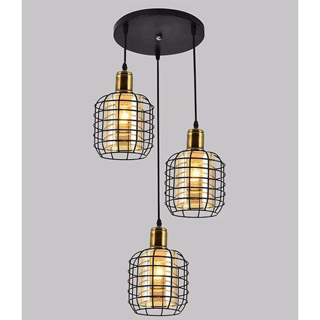 ÇİLÇIRAQ SPARKLED ASMA 3LÜ METAL E27 IP20 C-541-3