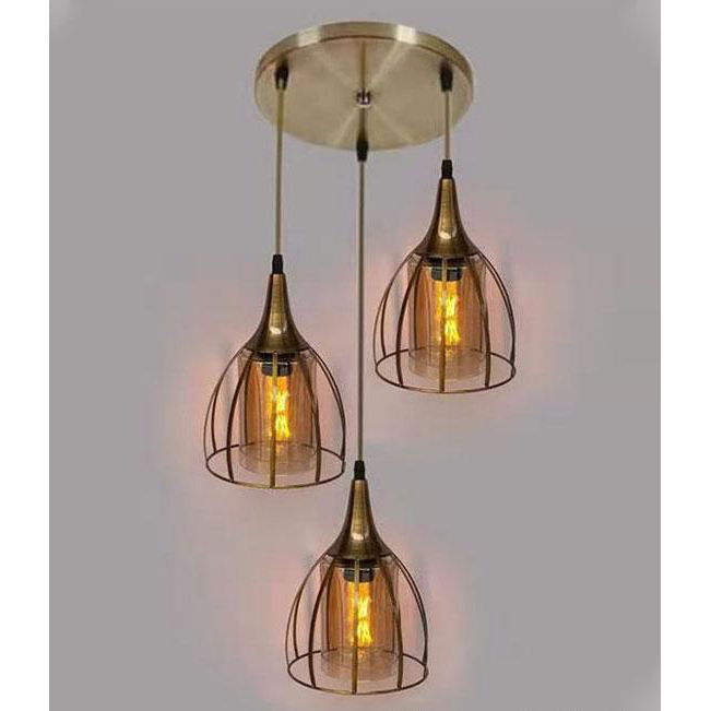 ÇİLÇIRAQ SPARKLED ASMA 3LÜ METAL E27 IP20 C-559-3